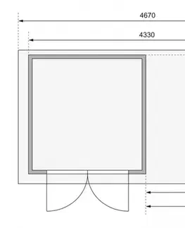 Dřevěný zahradní domek ASKOLA 2 s přístavkem 240 Lanitplast