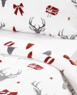 4Home Povlečení mikroflanel Stag & Bows, 140 x 200 cm, 70 x 90 cm