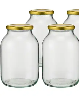 Browin Sada zavařovacíc sklenic s víčkem Twist, 4 l, 4 ks