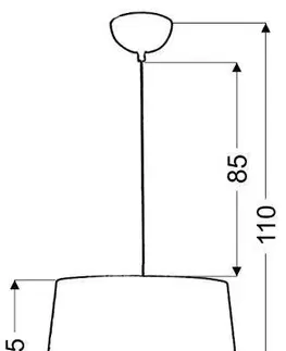 Závěsná stropní lampa 1X60W E27 bílá ORLANDO