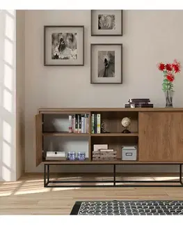 Skříňka Tela Walnut and Black
