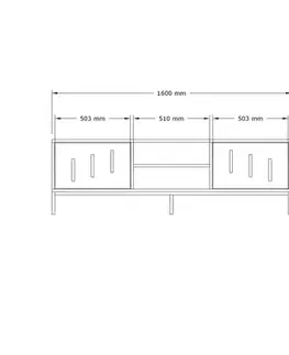 TV stolek Shape - Walnut