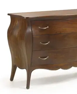 Estila Koloniální luxusní komoda M-VINTAGE z masivního dřeva se třemi zásuvkami 120cm