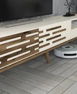 TV stěna / Sestava pod TV Valensiya - Walnut, Cream