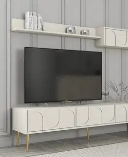 TV stěna / Sestava pod TV Lyon 2 - Cream, Gold