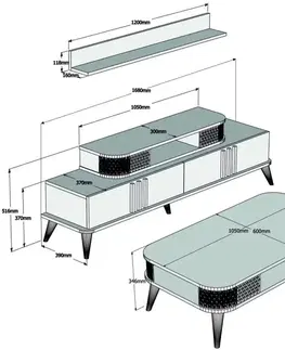 Living Room Furniture Set Eylül - Cream
