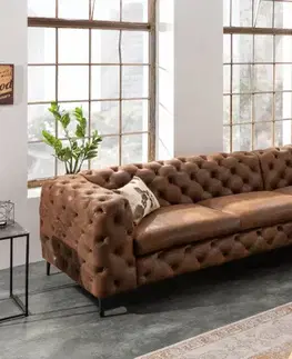 Chesterfield rohová sedací souprava ZETHOS Dekorhome