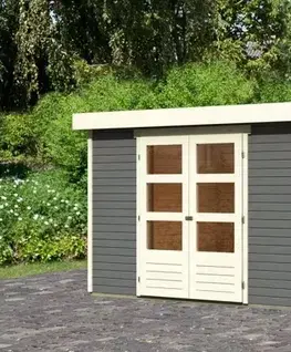 Dřevěný zahradní domek ASKOLA 5 s přístavkem 240 Lanitplast
