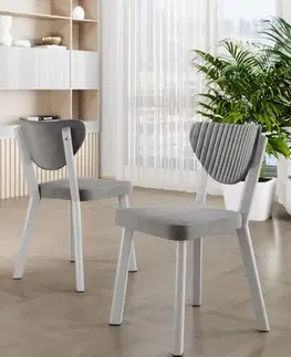 Sada židlí (4 kusy) Arfe - Grey, White