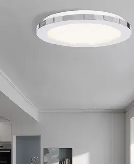 Stropní koupelnové svítidlo PIXEL minimalistické - stříbrný chrom 22,5 cm - kulaté LED stropní svítidlo se stmíváním 3000K 12W IP441