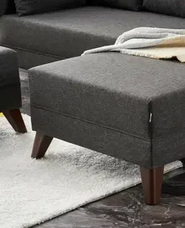 Rohová rozkládací pohovka Bella Mini Right Anthracite