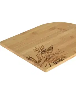 Vánoční servírovací tác z bambusu 35 × 26,5 × 1,5 cm