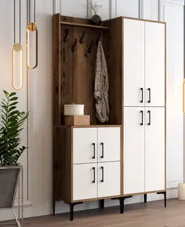 Předsíňová stěna Berlin BA - Walnut, White