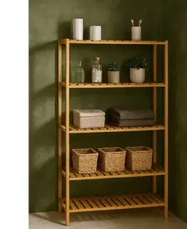 Koupelnový regál WABISABI RACK 5, bambusový