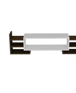 TV stěna / Sestava pod TV Sema - White, Walnut