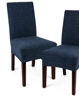 4Home Multielastický potah na židli Comfort Plus modrá, 40 - 50 cm, sada 2 ks