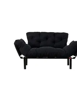 Dvoumístná rozkládací pohovka Nitta - Black