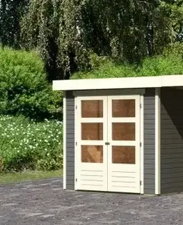 Dřevěný zahradní domek ASKOLA 2 s přístavkem 240 Lanitplast