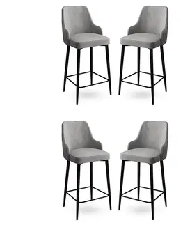 Bar Stool Set (4 Pieces) Enox - Grey, Black