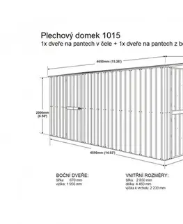 Zahradní domek kovový Lanitplast