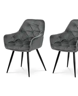 Sada jídelních židlí DCH-421 GREY4, 2 ks