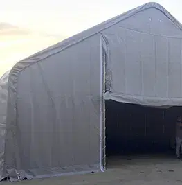 Skladová hala 10x20m PVC šedá - nehořlavá