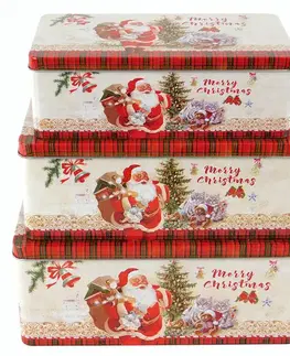 PROHOME - Dóza sada 3ks vánoční Merry Christmas různé motivy