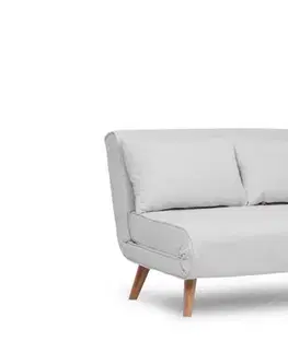 Dvoumístná rozkládací pohovka Folde 2-Seater - Teddy Fabric - White