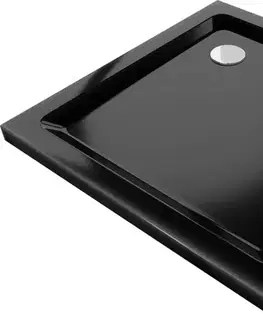 MEXEN Flat Sprchová vanička čtvercová slim 100 x 100, černá 40701010