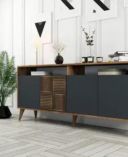 Skříňka Milan 2 Walnut and Anthracite
