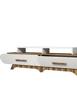 Televizní stolek Flora White and Walnut