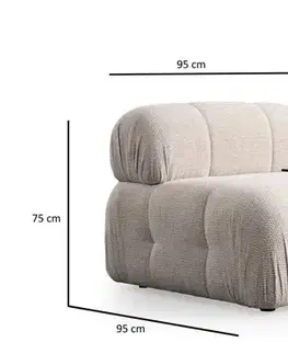 Trojmístná pohovka Petite 3 - Cream