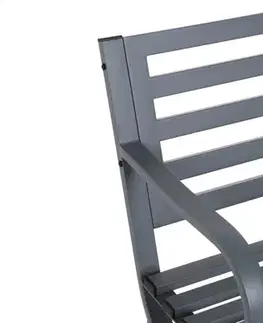 Zahradní kovová lavička GH746318 šedá