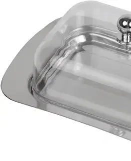 PROHOME - Dóza na máslo s průhledným víkem 18,6x12x6,5cm