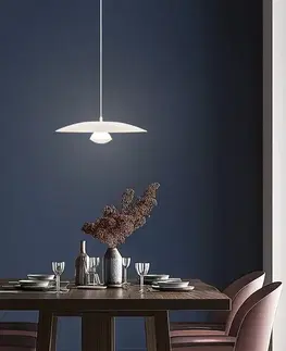 Závěsná lampa bílá LED 34cm Lund Ledea