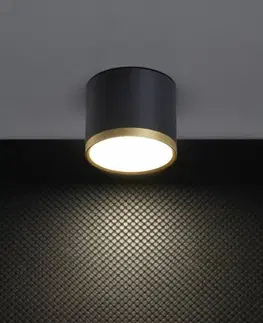Stropní svítidlo TUBA zlaté + černé LED 9W 4000K