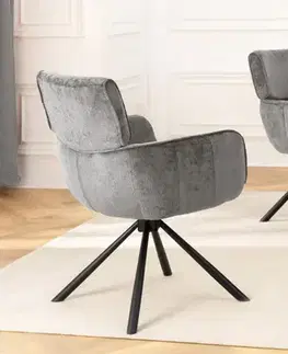 Otočné jídelní křeslo VENVET 2 ks Dekorhome