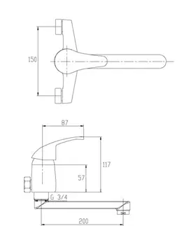 INVENA Umyvadlová/ dřezová baterie PEREA, 20 cm BC-05-001-Q