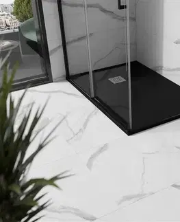 MEXEN Stone+ sprchová vanička obdélníková 120x80, černá 44708012