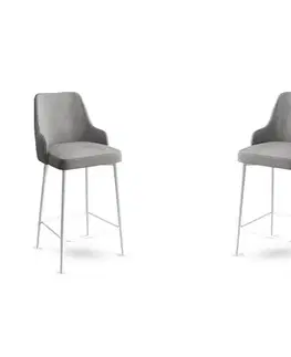 Bar Stool Set (2 Pieces) Enox - Grey, White