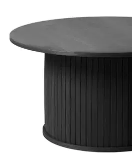 Estila Konferenční stolek Bornholm, černý, Ø 90 cm