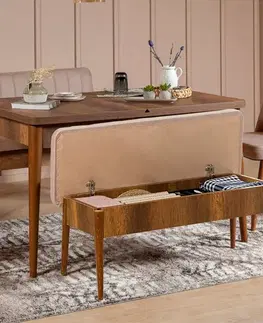 Lavice Vina Bench Walnut, Stone