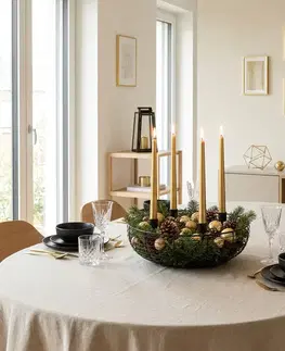 Drátěný adventní svícen WIRE, černá
