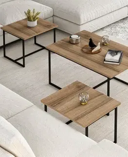 Sada odkládacích stolků (3 kusy) Levada - Walnut