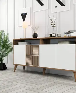 Konzolový stolek Milan 160 - Walnut, White