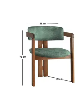 Jídelní židle CO Green and Walnut