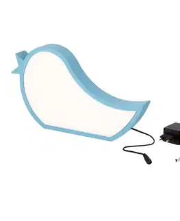 Stolní lampa Bird pro děti LED IQ Kids modrá