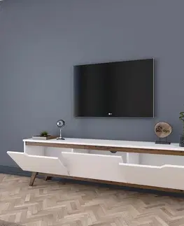 Televizní stolek Dita White and Walnut