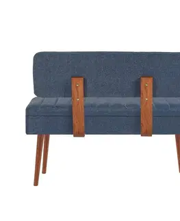 Bank Vina 1048 - 1 - Walnut, Dark Blue
