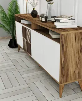 Skříňka Milan 2 Walnut and White